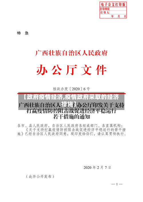 【政府疫情经济,疫情政府采取的经济措施】-第1张图片