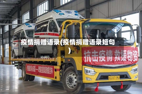 疫情捐赠语录(疫情捐赠语录短句)-第1张图片