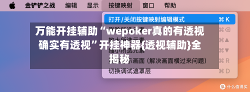 万能开挂辅助“wepoker真的有透视确实有透视”开挂神器{透视辅助}全揭秘-第2张图片
