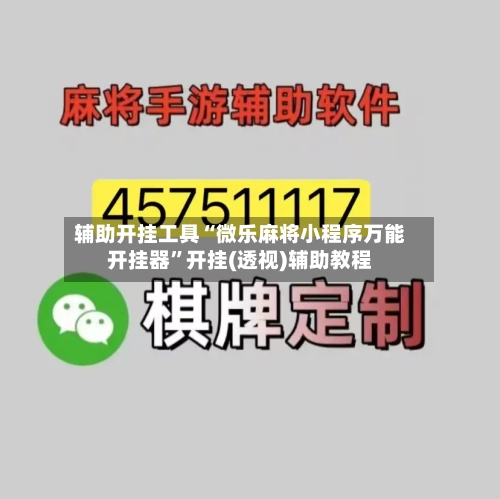 辅助开挂工具“微乐麻将小程序万能开挂器	”开挂(透视)辅助教程-第1张图片
