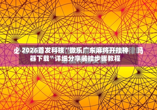 2026首发科技“微乐广东麻将开挂神器下载”详细分享装挂步骤教程-第3张图片