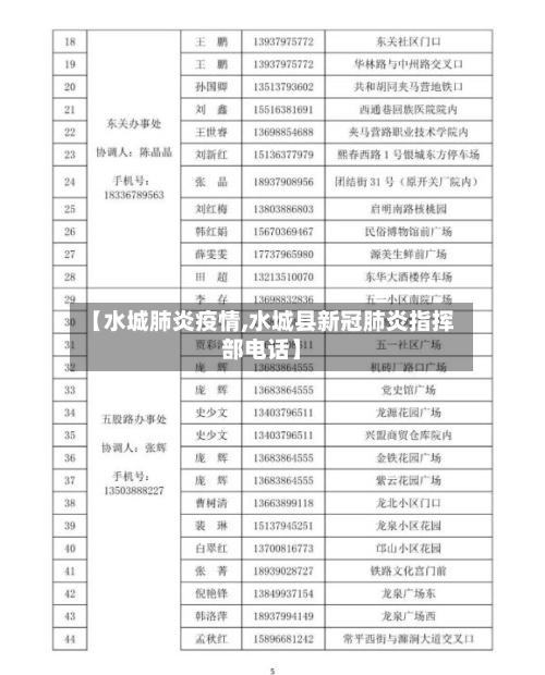 【水城肺炎疫情,水城县新冠肺炎指挥部电话】-第1张图片