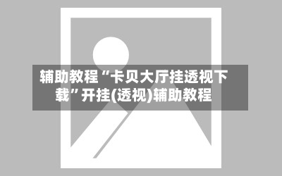 辅助教程“卡贝大厅挂透视下载”开挂(透视)辅助教程-第1张图片