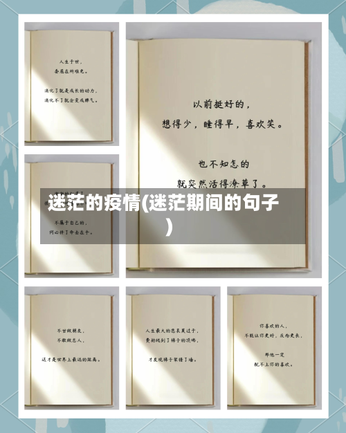 迷茫的疫情(迷茫期间的句子)-第1张图片