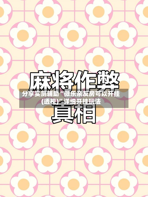 分享实测辅助“微乐亲友房可以开挂(透视)	”详细开挂玩法-第2张图片