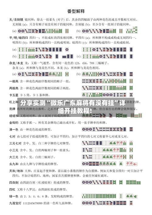 分享实测“微乐广东麻将有没有挂”详细开挂教程!-第1张图片