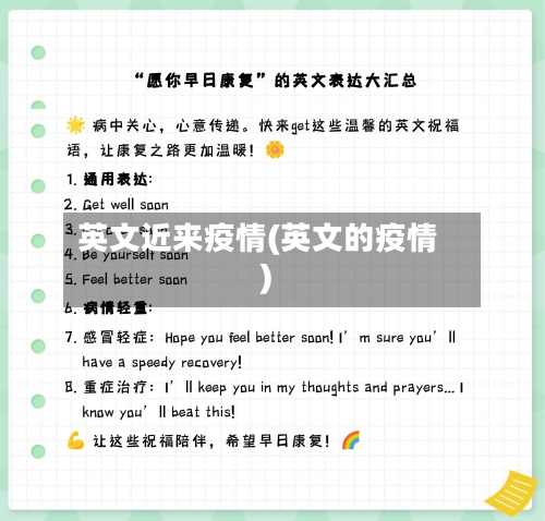 英文近来疫情(英文的疫情)-第1张图片