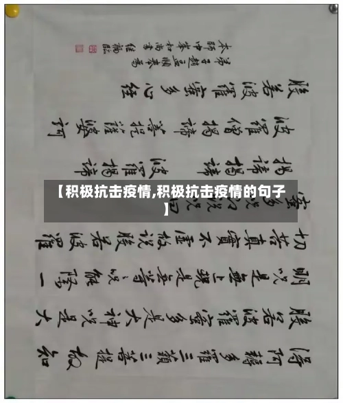 【积极抗击疫情,积极抗击疫情的句子】-第3张图片