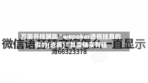 万能开挂辅助“wepoker透视挂真的假的(透视)”其实确实有挂