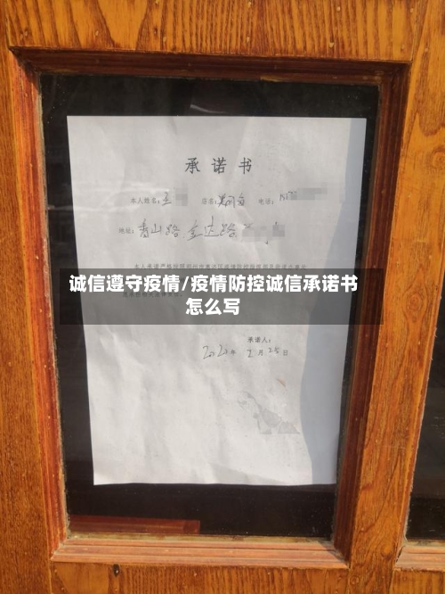 诚信遵守疫情/疫情防控诚信承诺书怎么写-第1张图片