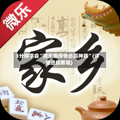 3分钟学会“微乐跑得快必赢神器	”(详细透视教程)-第1张图片