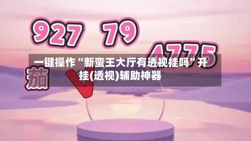 一键操作“新蛮王大厅有透视挂吗”开挂(透视)辅助神器-第2张图片