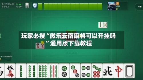 玩家必搜“微乐云南麻将可以开挂吗	”通用版下载教程-第3张图片