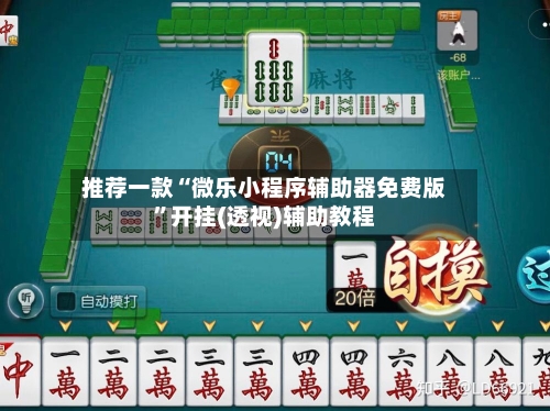 推荐一款“微乐小程序辅助器免费版	”开挂(透视)辅助教程-第1张图片