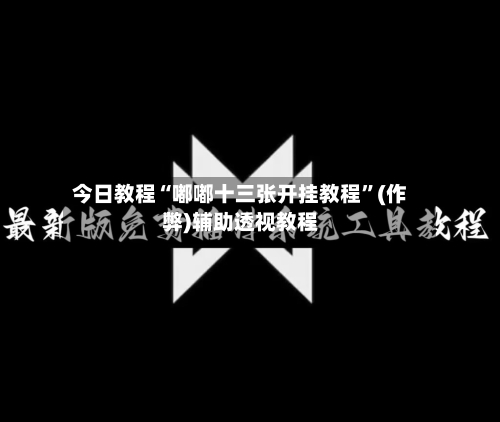 今日教程“嘟嘟十三张开挂教程”(作弊)辅助透视教程-第1张图片
