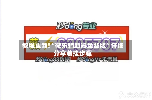 教程更新!“微乐辅助器免费版	”详细分享装挂步骤-第1张图片