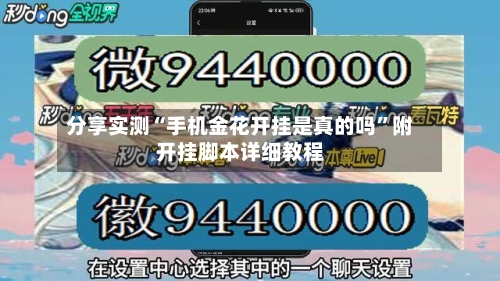 分享实测“手机金花开挂是真的吗”附开挂脚本详细教程-第2张图片