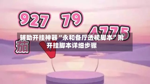 辅助开挂神器“永和备厅透视脚本”附开挂脚本详细步骤-第1张图片