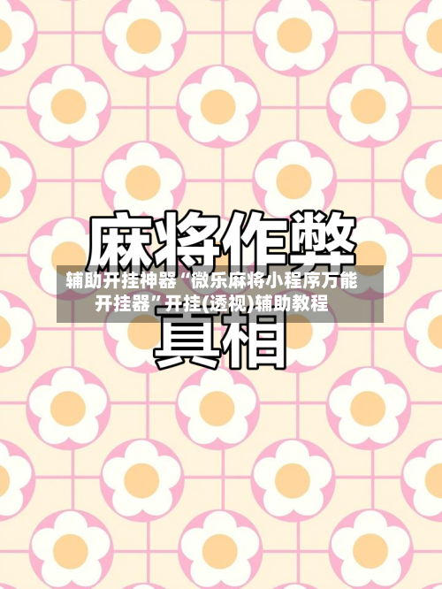 辅助开挂神器“微乐麻将小程序万能开挂器”开挂(透视)辅助教程-第2张图片