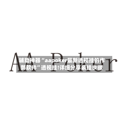 辅助神器“aapoker最新透视挂的作弊软件”透视挂!详细分享装挂步骤-第3张图片