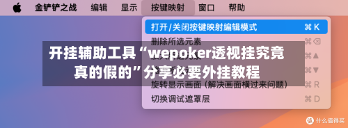 开挂辅助工具“wepoker透视挂究竟真的假的”分享必要外挂教程-第1张图片