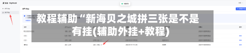 教程辅助“新海贝之城拼三张是不是有挂(辅助外挂+教程)-第2张图片
