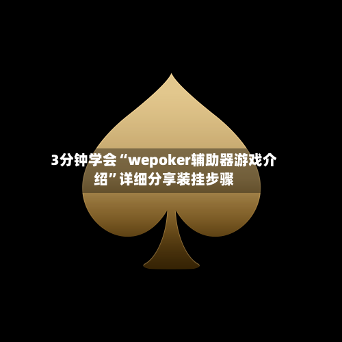 3分钟学会“wepoker辅助器游戏介绍	”详细分享装挂步骤-第3张图片