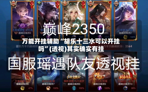 万能开挂辅助“胡乐十三水可以开挂吗	”(透视)其实确实有挂-第1张图片