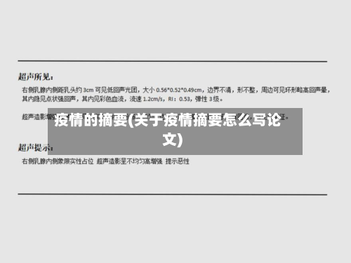 疫情的摘要(关于疫情摘要怎么写论文)-第2张图片