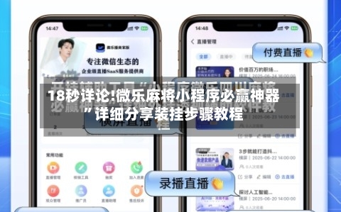 18秒详论!微乐麻将小程序必赢神器”详细分享装挂步骤教程-第1张图片