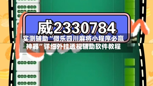 实测辅助“微乐四川麻将小程序必赢神器”详细外挂透视辅助软件教程-第3张图片