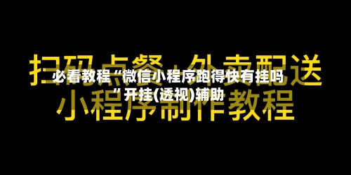 必看教程“微信小程序跑得快有挂吗”开挂(透视)辅助-第3张图片