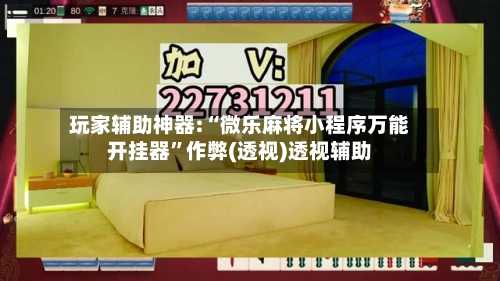 玩家辅助神器:“微乐麻将小程序万能开挂器”作弊(透视)透视辅助-第2张图片