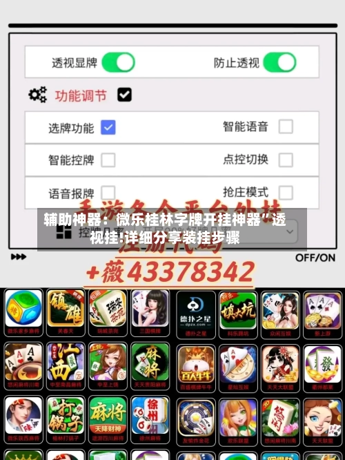 辅助神器：微乐桂林字牌开挂神器”透视挂!详细分享装挂步骤-第1张图片