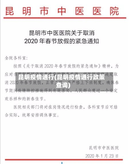 昆明疫情通行(昆明疫情通行政策查询)-第2张图片