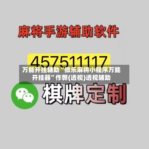 万能开挂辅助“微乐麻将小程序万能开挂器	”作弊(透视)透视辅助-第2张图片