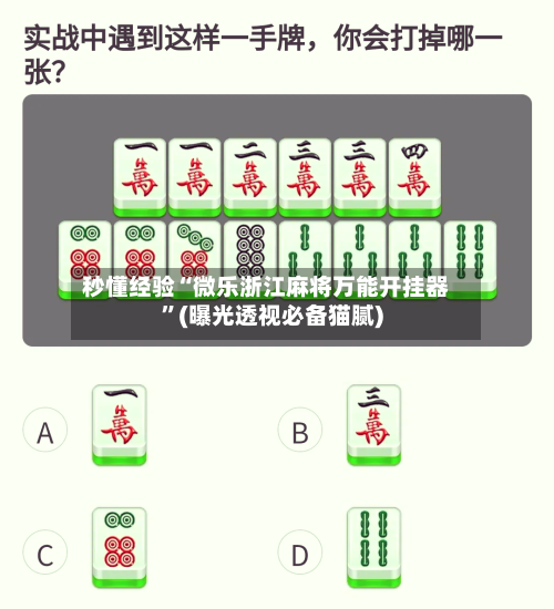 秒懂经验“微乐浙江麻将万能开挂器	”(曝光透视必备猫腻)-第1张图片