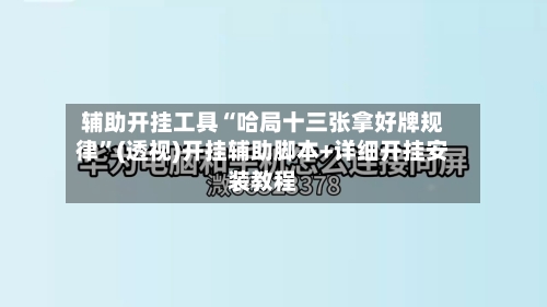 辅助开挂工具“哈局十三张拿好牌规律”(透视)开挂辅助脚本+详细开挂安装教程-第1张图片