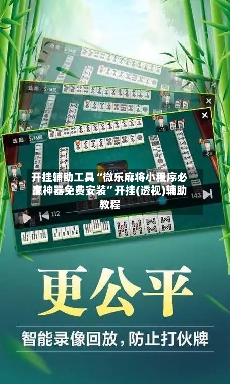 开挂辅助工具“微乐麻将小程序必赢神器免费安装	”开挂(透视)辅助教程-第2张图片
