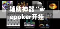 辅助神器“wepoker开挂”(透视)详细透视辅助教程-第1张图片