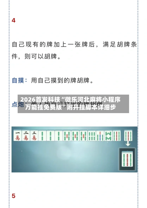 2026首发科技“微乐河北麻将小程序万能挂免费版”附开挂脚本详细步-第2张图片