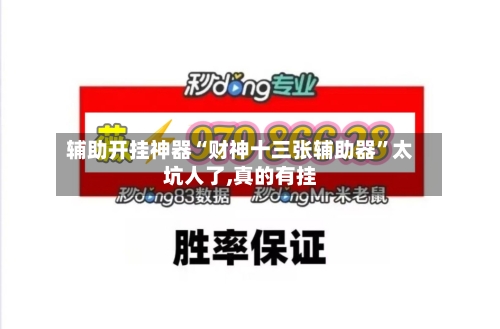 辅助开挂神器“财神十三张辅助器	”太坑人了,真的有挂-第1张图片