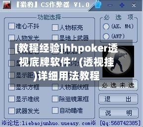 [教程经验]hhpoker透视底牌软件”(透视挂)详细用法教程-第2张图片