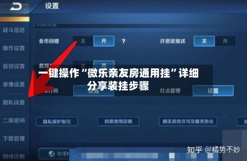 一键操作“微乐亲友房通用挂”详细分享装挂步骤-第1张图片