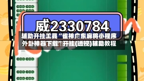 辅助开挂工具“雀神广东麻将小程序外卦神器下载”开挂(透视)辅助教程-第1张图片