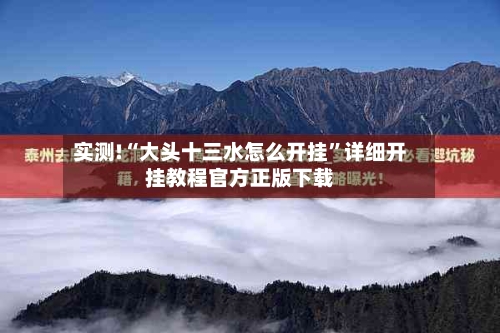 实测!“大头十三水怎么开挂”详细开挂教程官方正版下载-第1张图片