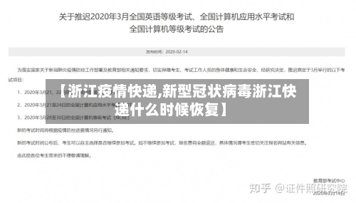 【浙江疫情快递,新型冠状病毒浙江快递什么时候恢复】-第2张图片