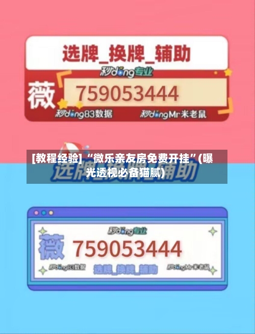 [教程经验] “微乐亲友房免费开挂”(曝光透视必备猫腻)-第2张图片