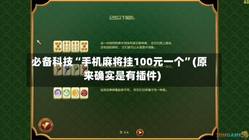 必备科技“手机麻将挂100元一个”(原来确实是有插件)-第1张图片