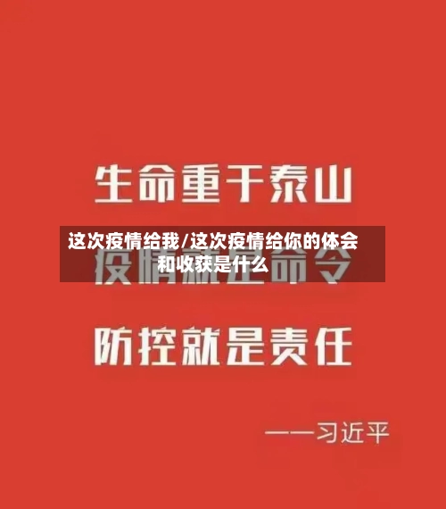 这次疫情给我/这次疫情给你的体会和收获是什么-第3张图片